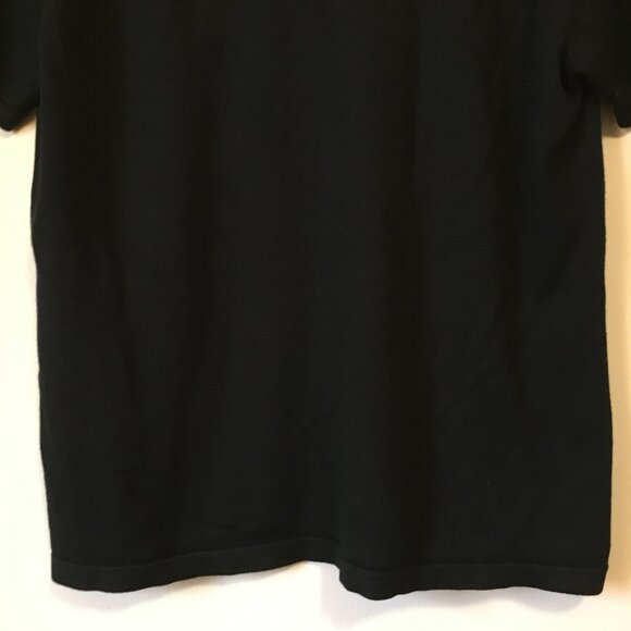 Tall Girl Soft Black Knit Short Sleeve Sweater Top - Picture 5 of 12